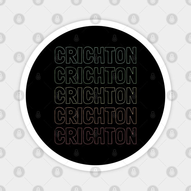 Crichton Name Pattern Magnet by Insert Name Here